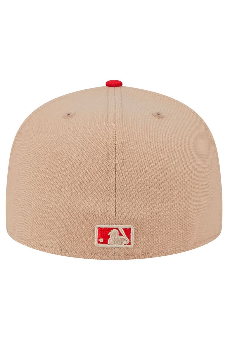 Men's New Era Khaki Philadelphia Phillies 59FIFTY Fitted Hat, Alternate, color, Khaki