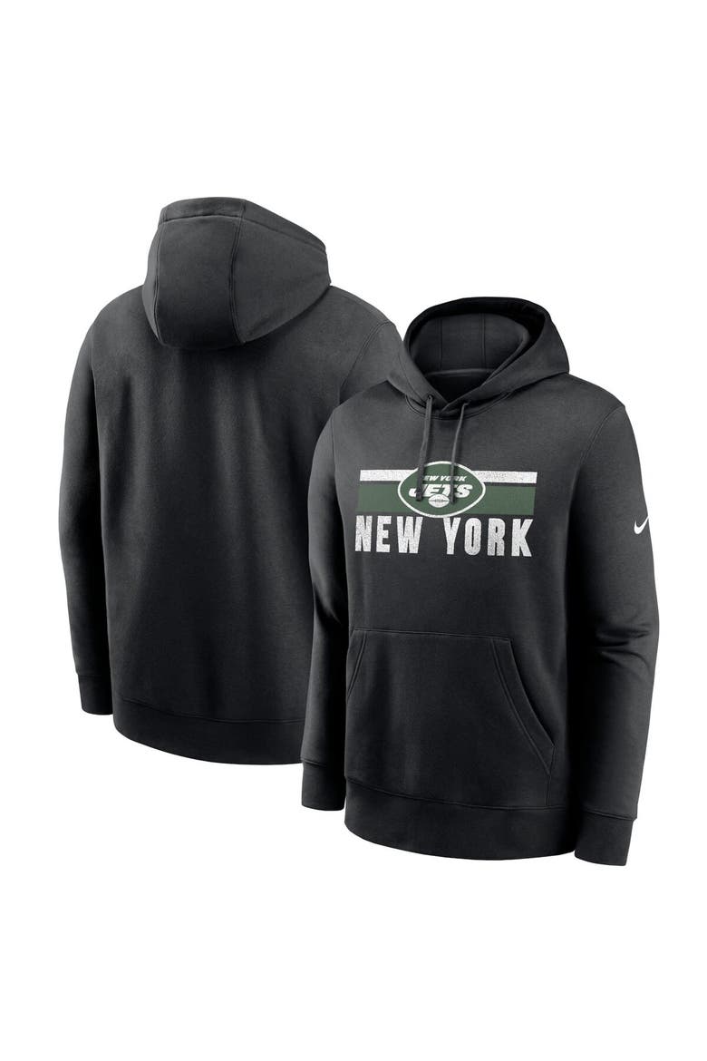 Men's Nike Black New York Jets Club Fleece Pullover Hoodie, Main, color, Black