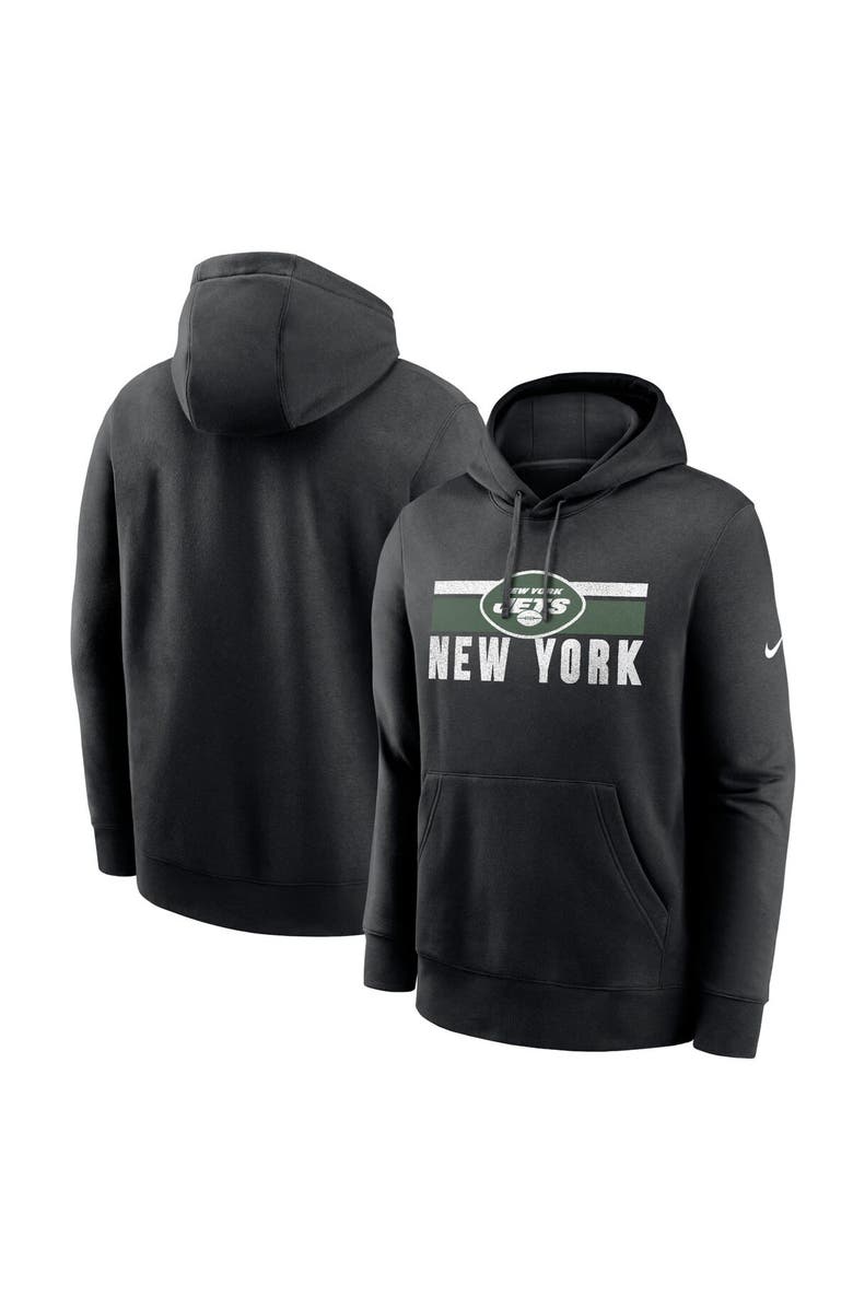 Nike Men's Nike Black New York Jets Club Fleece Pullover Hoodie, Main, color, Black