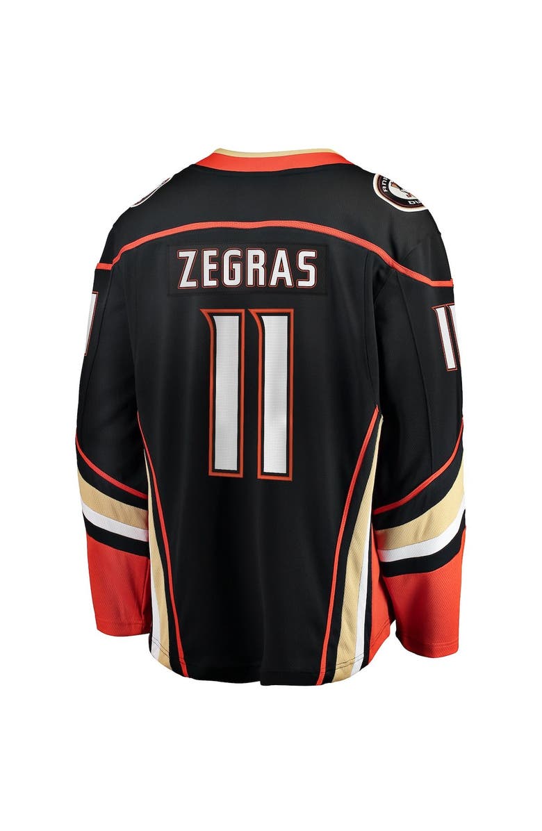 FANATICS Men's Fanatics Trevor Zegras Black Anaheim Ducks Home Breakaway Player Jersey, Alternate, color, 