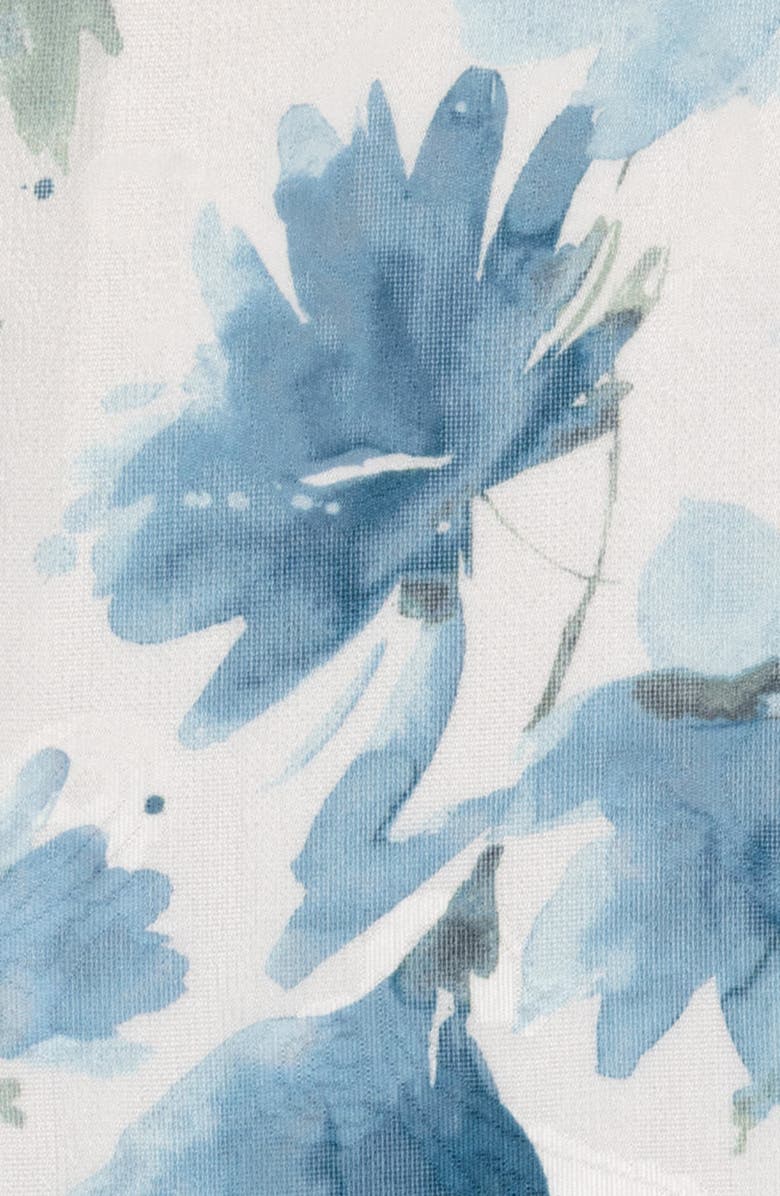 Lauren Ralph Lauren Watercolor Floral Silk Scarf, Alternate, color, Blue Note