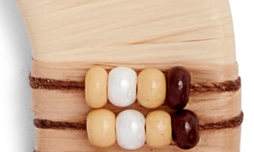 Nordstrom Raffia Beaded Oval Drop Earrings