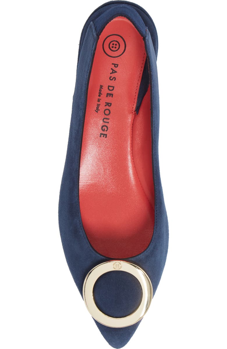 Pas de Rouge Janet Slingback Pointy Toe Flat, Alternate, color,