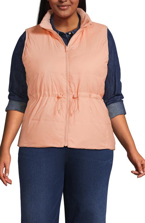 LANDS' END LANDS' END PLUS SIZE WANDERWEIGHT REVERSIBLE PACKABLE DOWN VEST