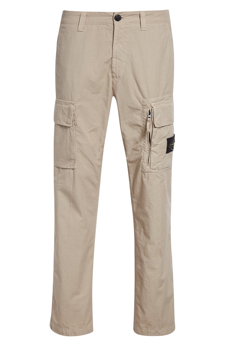 Stone Island Cotton Canvas Cargo Trousers, Alternate, color, V009a Desert