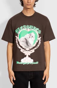 PLEASURES Mirror Cotton Graphic T-Shirt