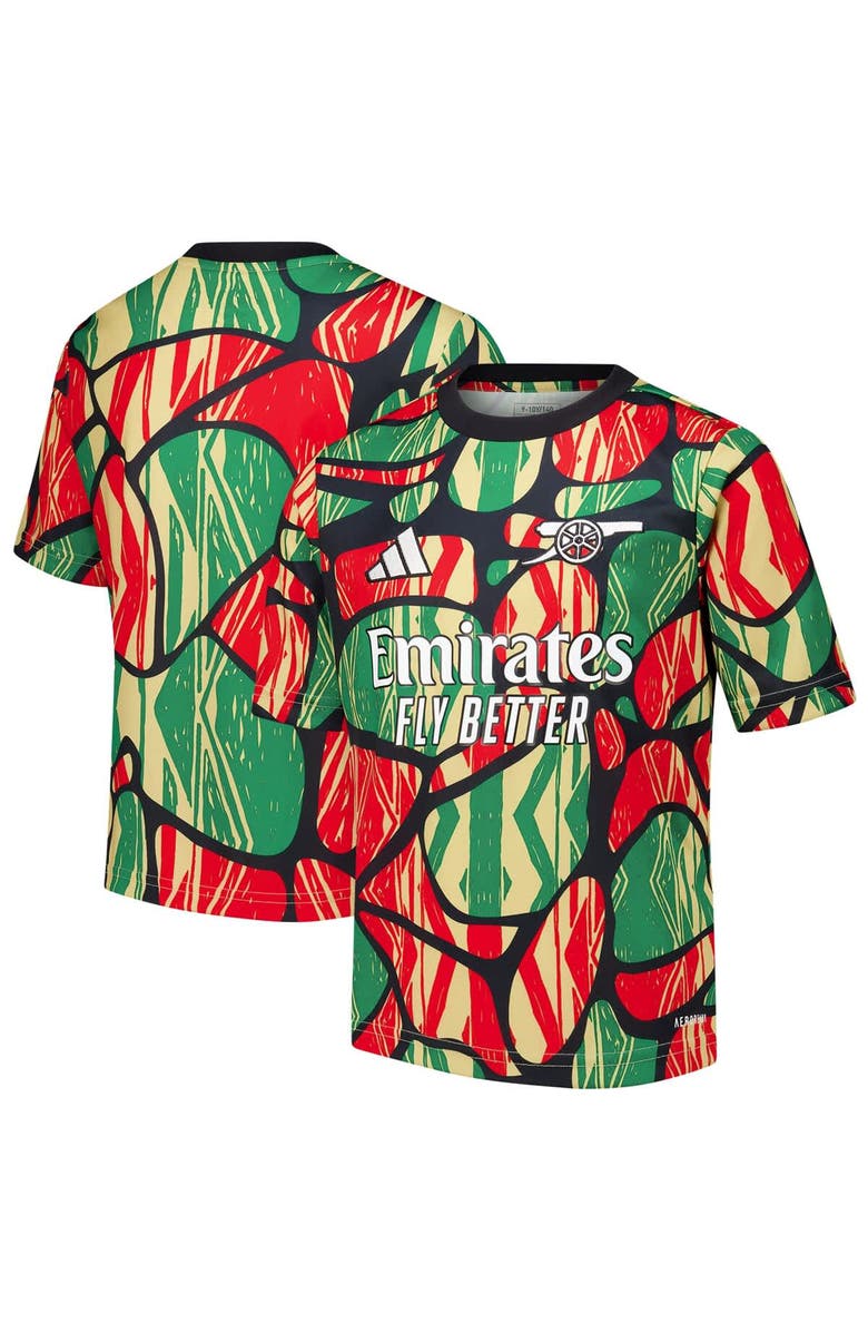 adidas Youth adidas Red Arsenal 2024/25 Pre-Match Top, Alternate, color, Red