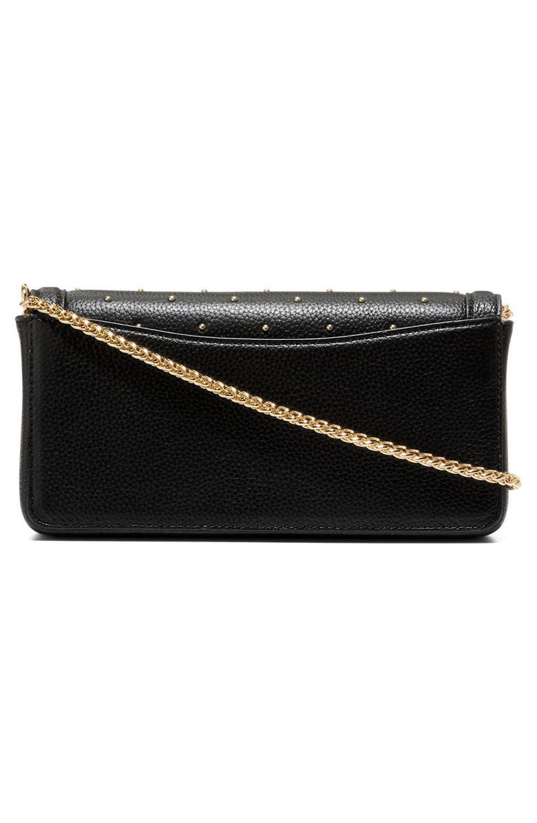 Cole Haan Daniella Leather Wallet on a Chain, Alternate, color, Black Studs