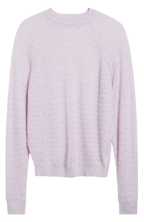Johnstons Of Elgin Pointelle Superfine Cashmere & Silk Sweater In Lavender