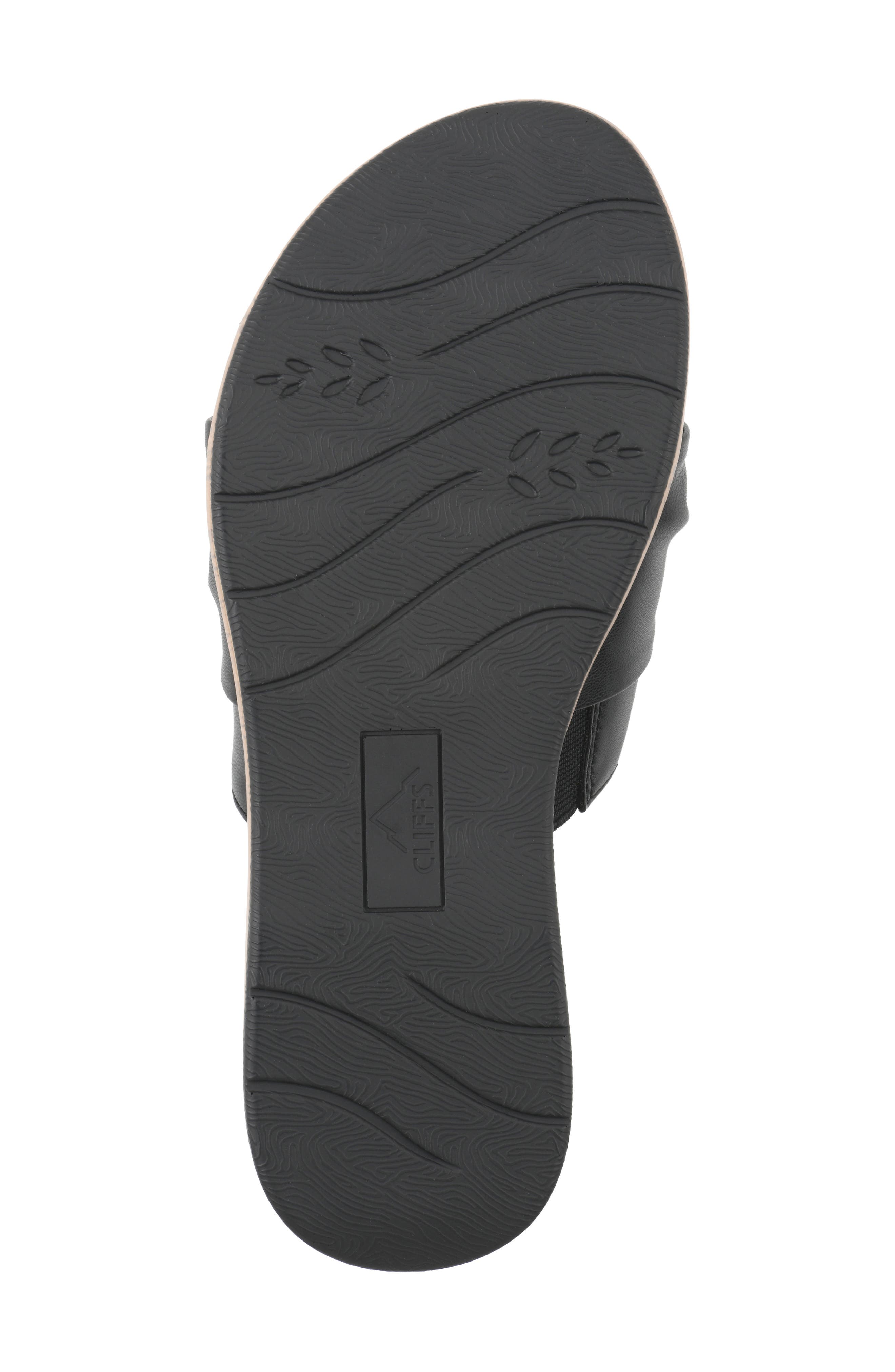 CLIFFS BY WHITE MOUNTAIN Bonelle Slide Sandal, Alternate, color, Black/ Smooth
