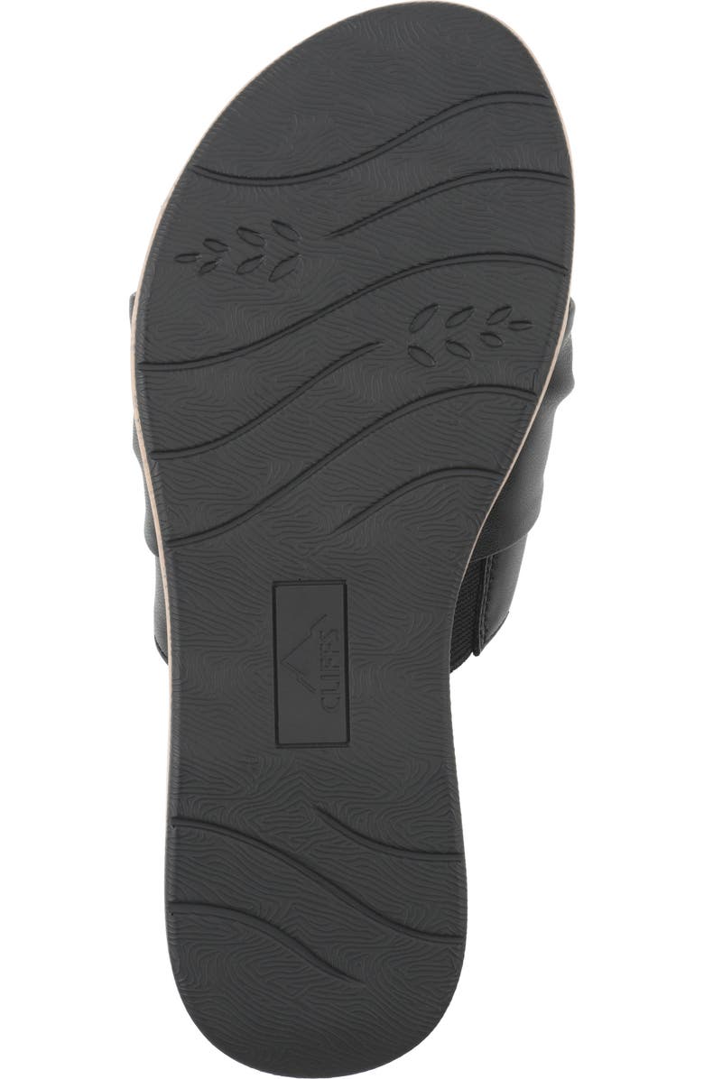 CLIFFS BY WHITE MOUNTAIN Bonelle Slide Sandal, Alternate, color, Black/ Smooth