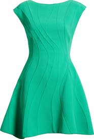 Acler Treven Pintuck Pleat Bonded Crepe Minidress