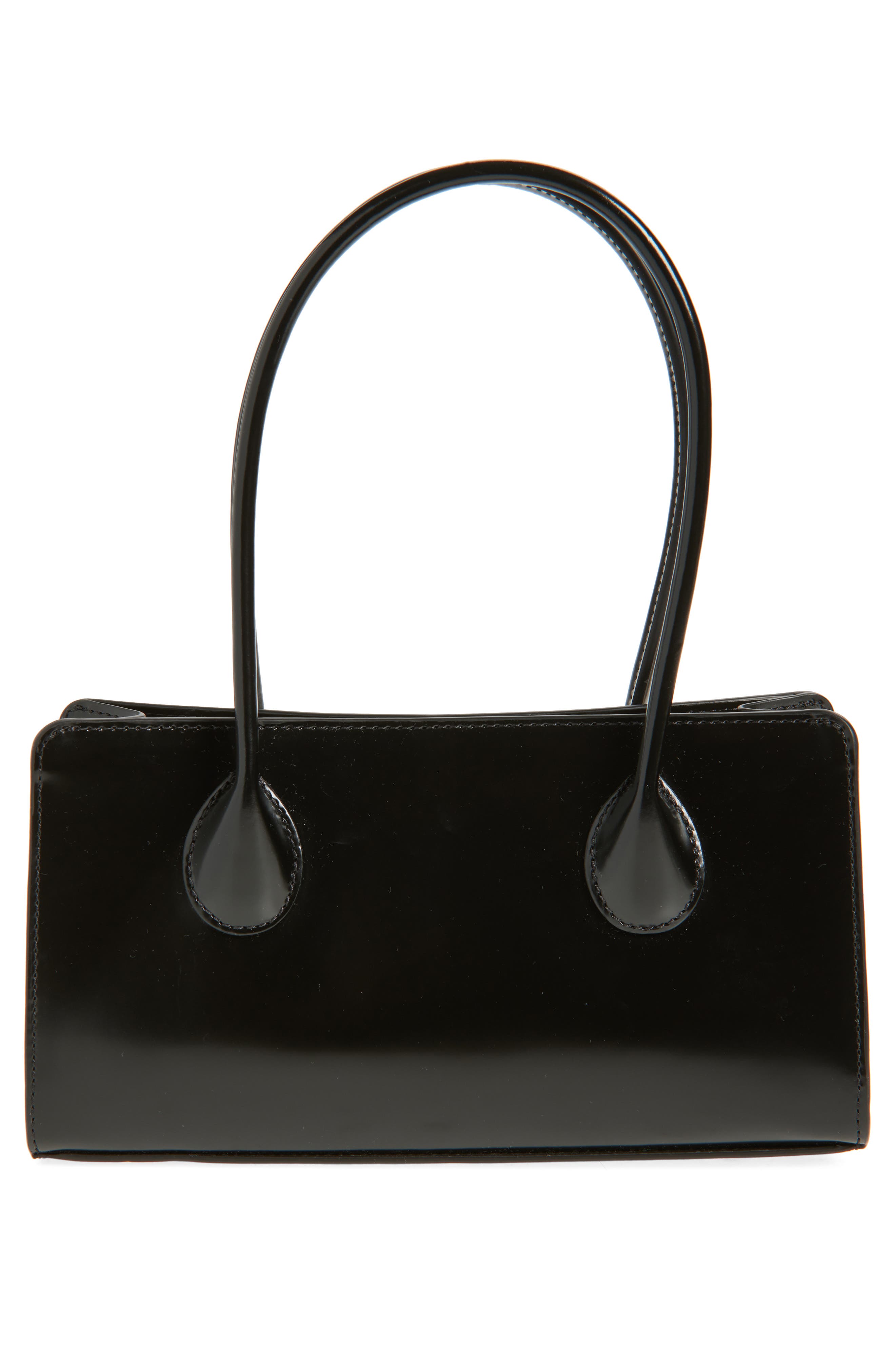 Lié Studio The Lou Top Handle Bag, Alternate, color, Black Patent Leather