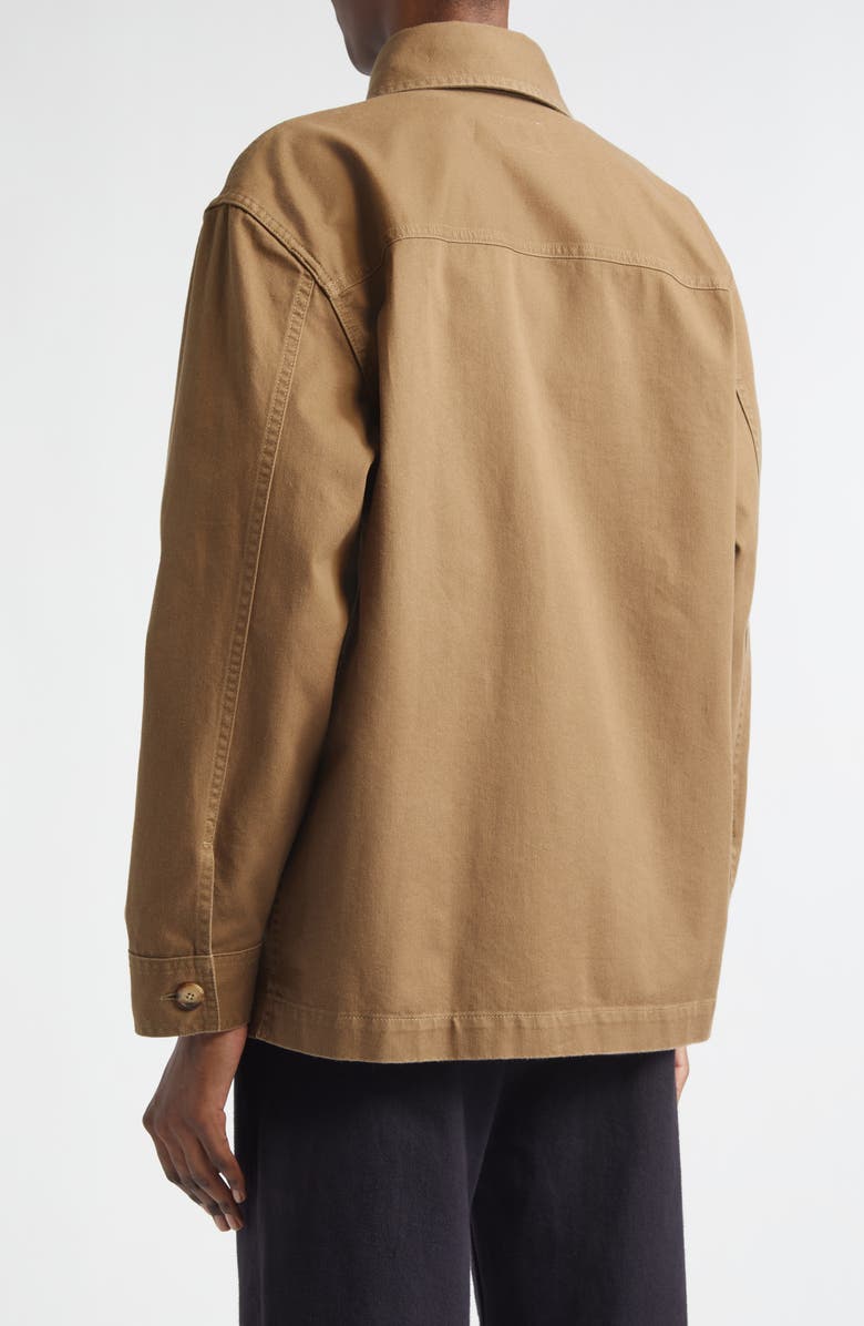 Saint Laurent Belle Chasse Organic Cotton & Linen Overshirt, Alternate, color, 