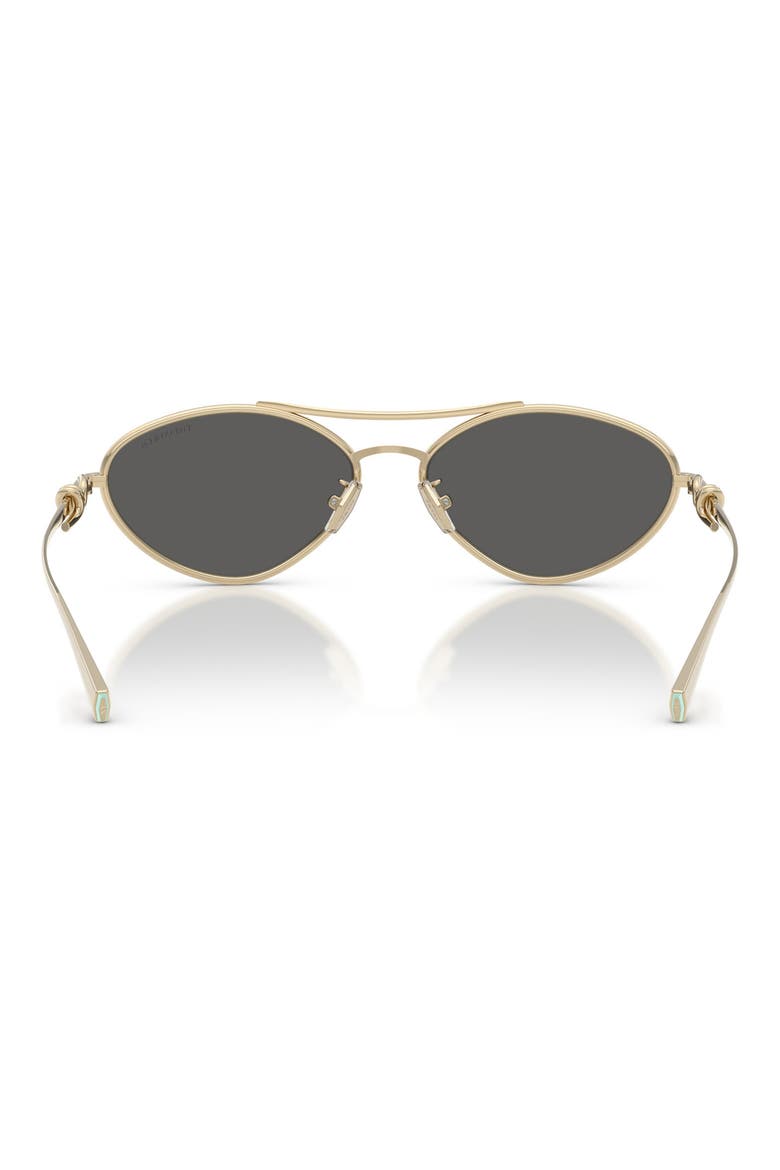 58mm Irregular Sunglasses, Alternate, color, PALE GOLD / DARK GREY