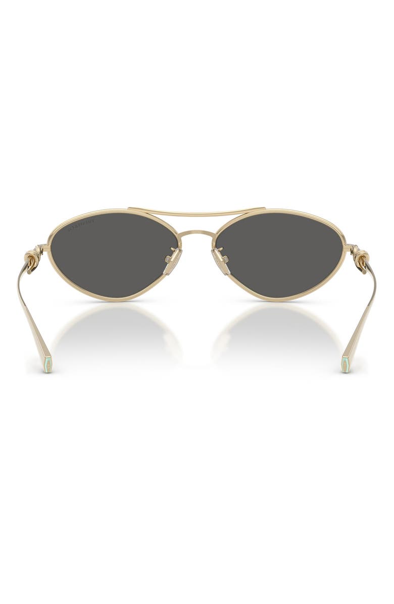 Tiffany & Co. 58mm Irregular Sunglasses, Alternate, color, Pale Gold / Dark Grey