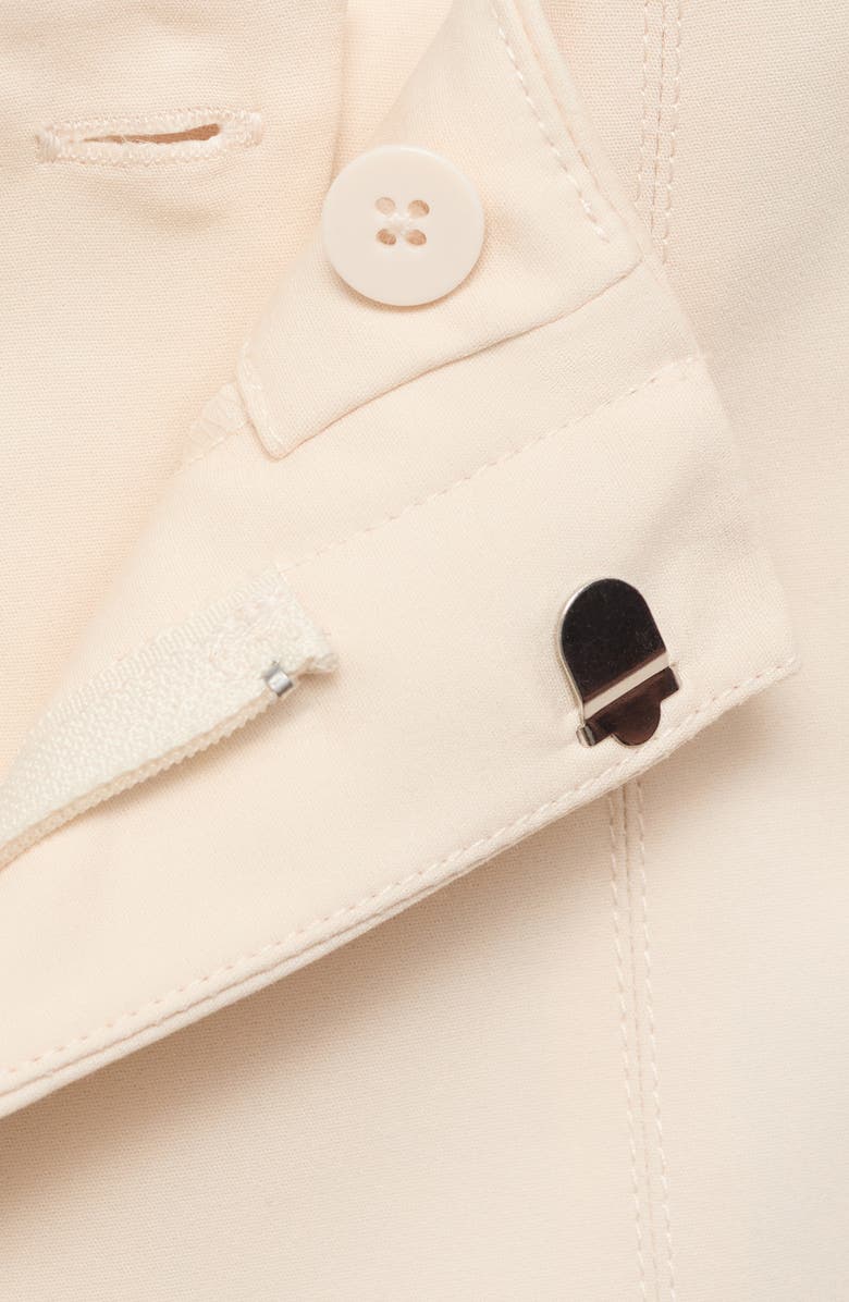 MANGO High Waist Cotton Shorts, Alternate, color, Ecru