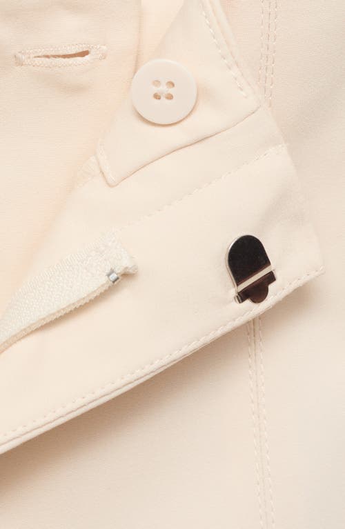 Shop Mango High Waist Cotton Shorts In Ecru