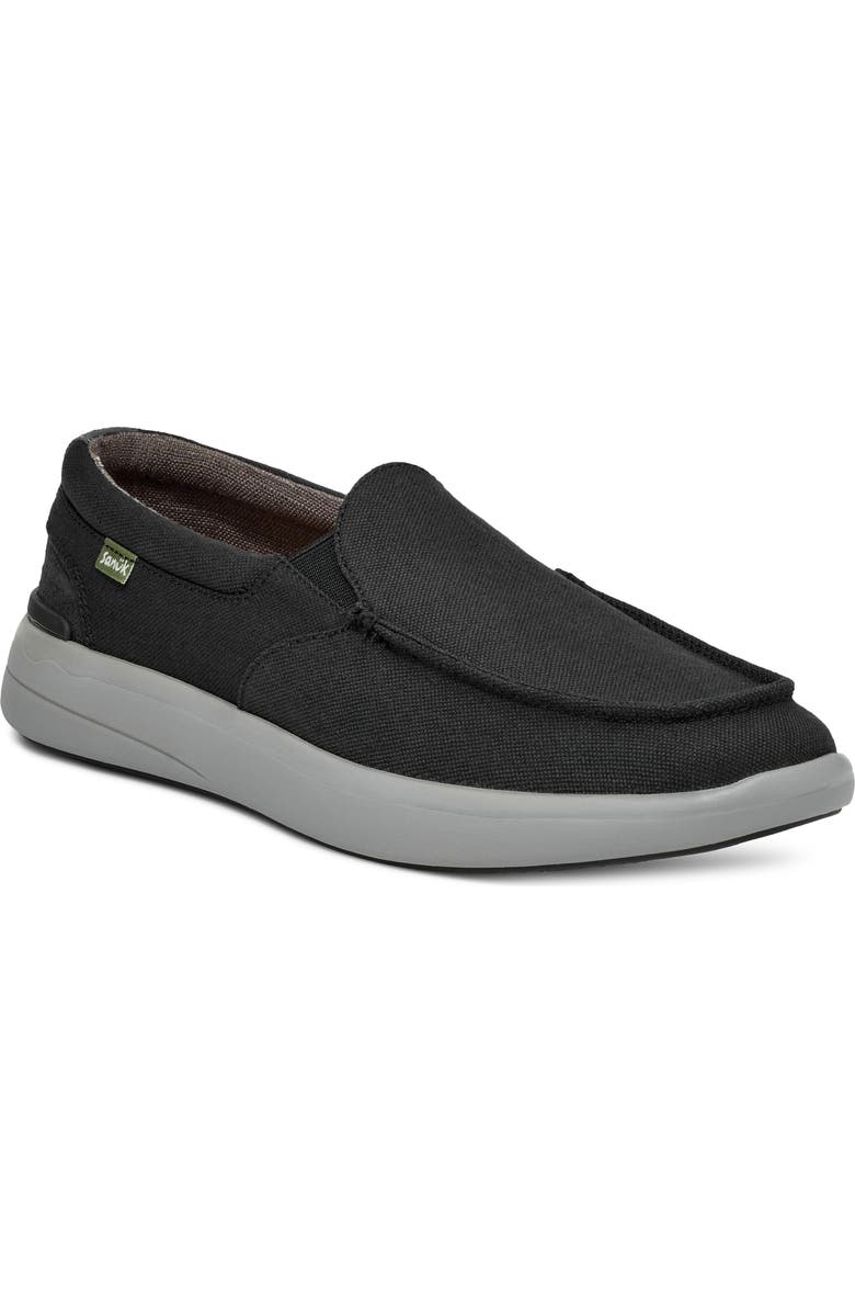Sanuk Happy Hour Lite Resort Slip-On Sneaker, Main, color, Black