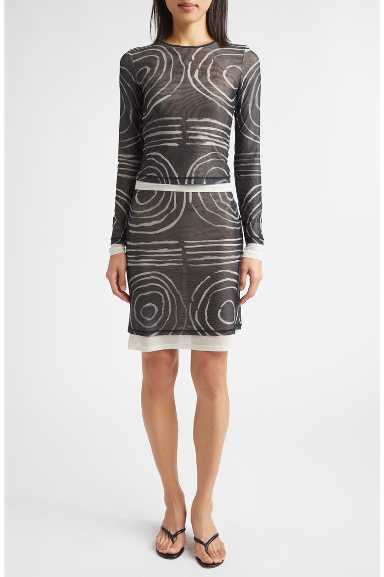 Duet Double Layer Micromesh Skirt, Alternate, color, GESTURE