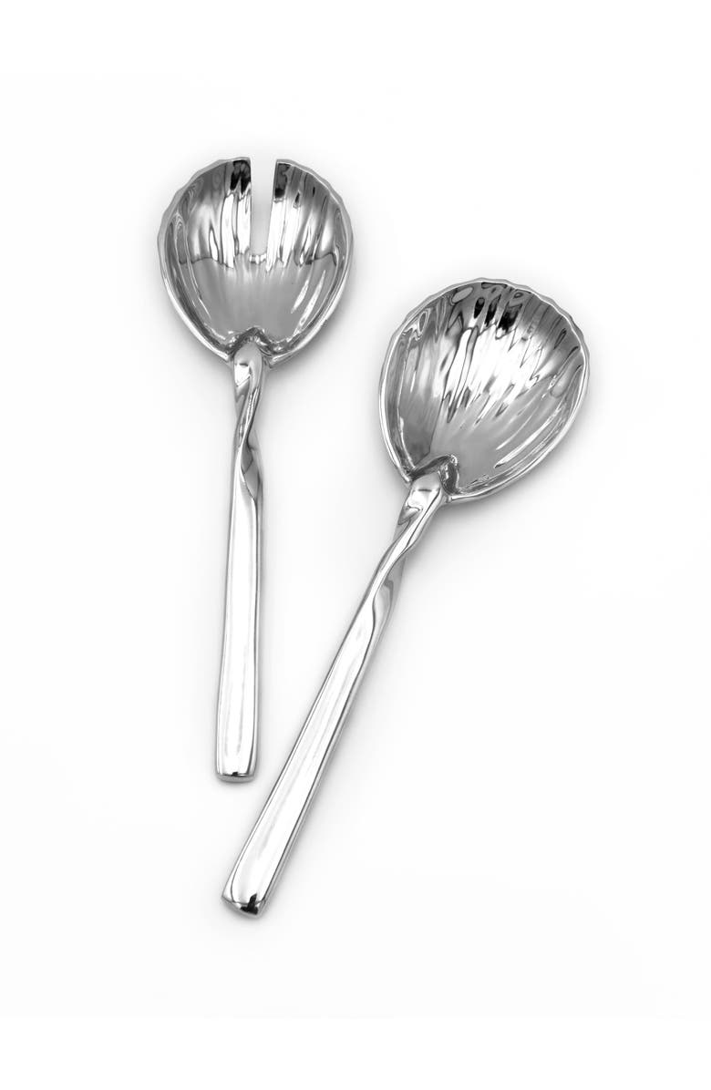 Lunares LA MAR Salad Servers, Main, color, Silver