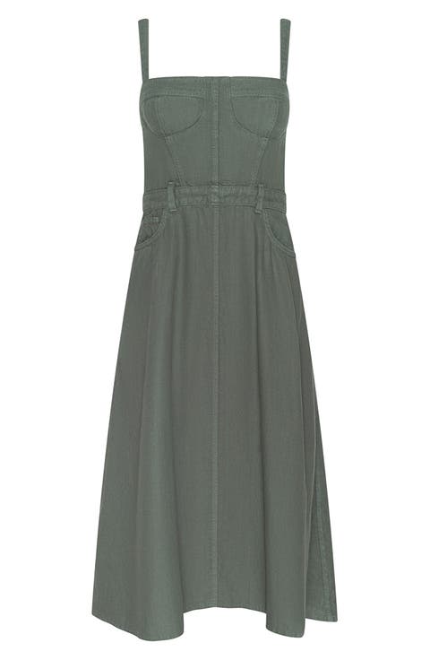 Jovie Bustier Sleeveless Midi Dress