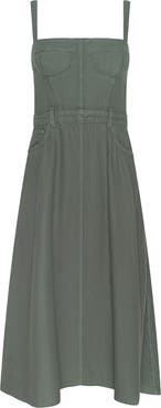 L'AGENCE Jovie Bustier Sleeveless Midi Dress