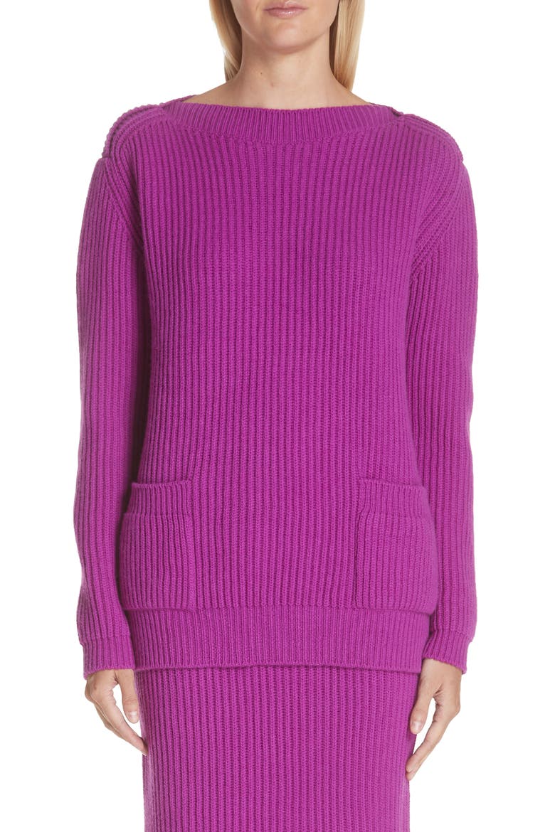 Wool & Cashmere Sweater, Main, color, MAGENTA