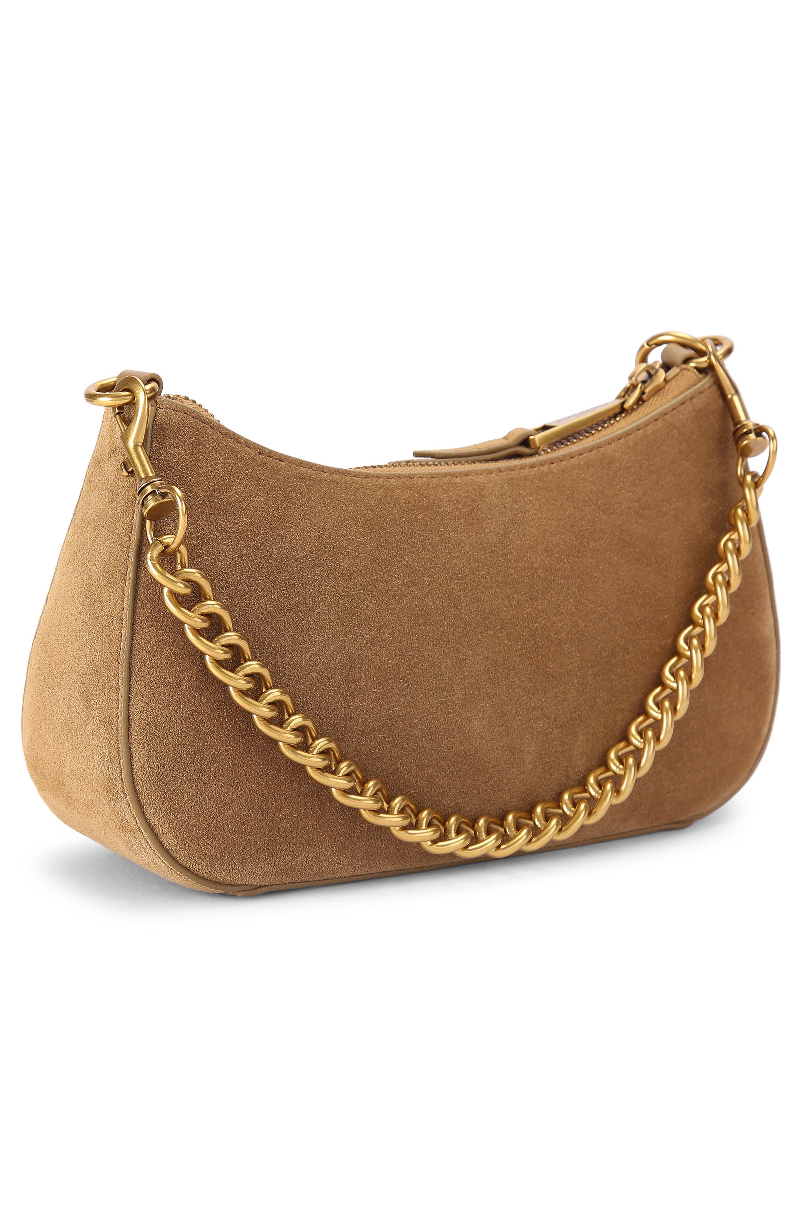 Kurt Geiger London Sloane Suede Hobo Crossbody Bag, Alternate, color, 