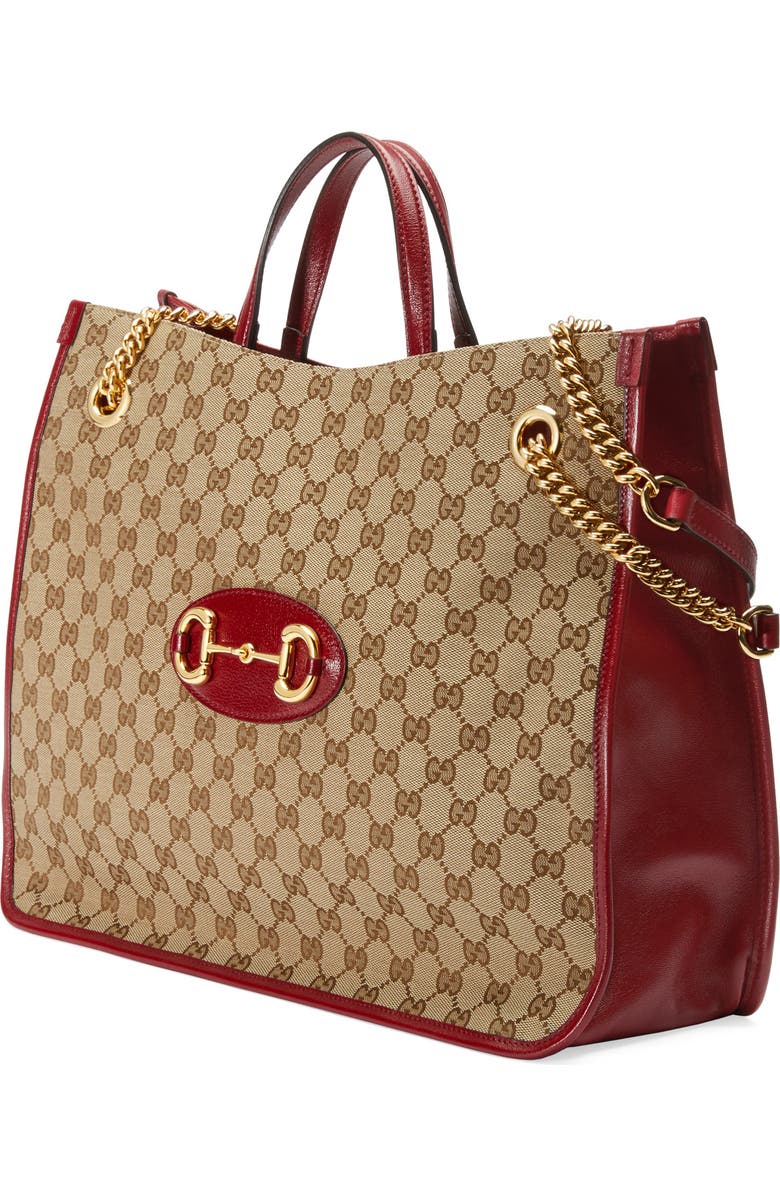 Gucci Large 1955 Horsebit Original GG Canvas Convertible Tote, Alternate, color,
