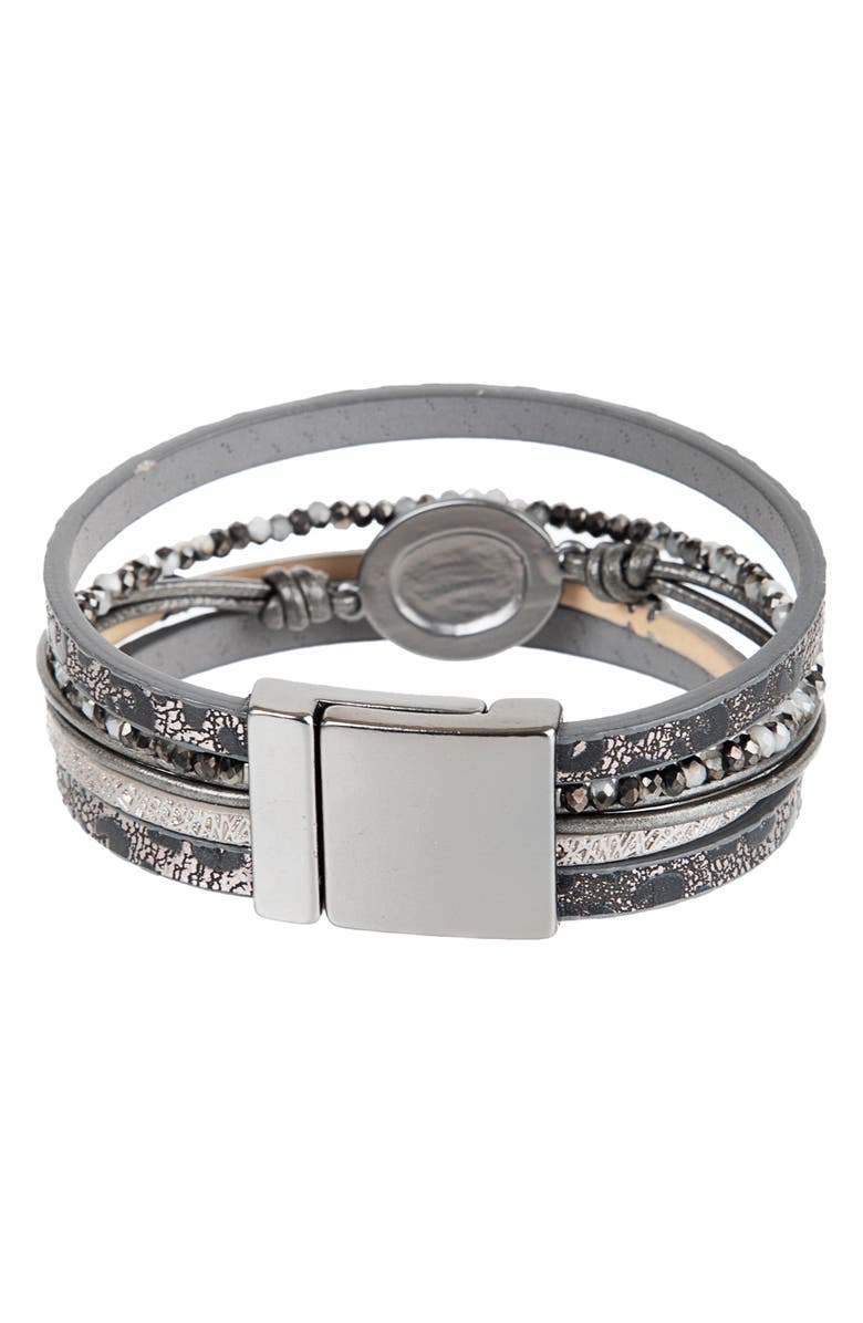 SAACHI Leather Bracelet, Alternate, color,