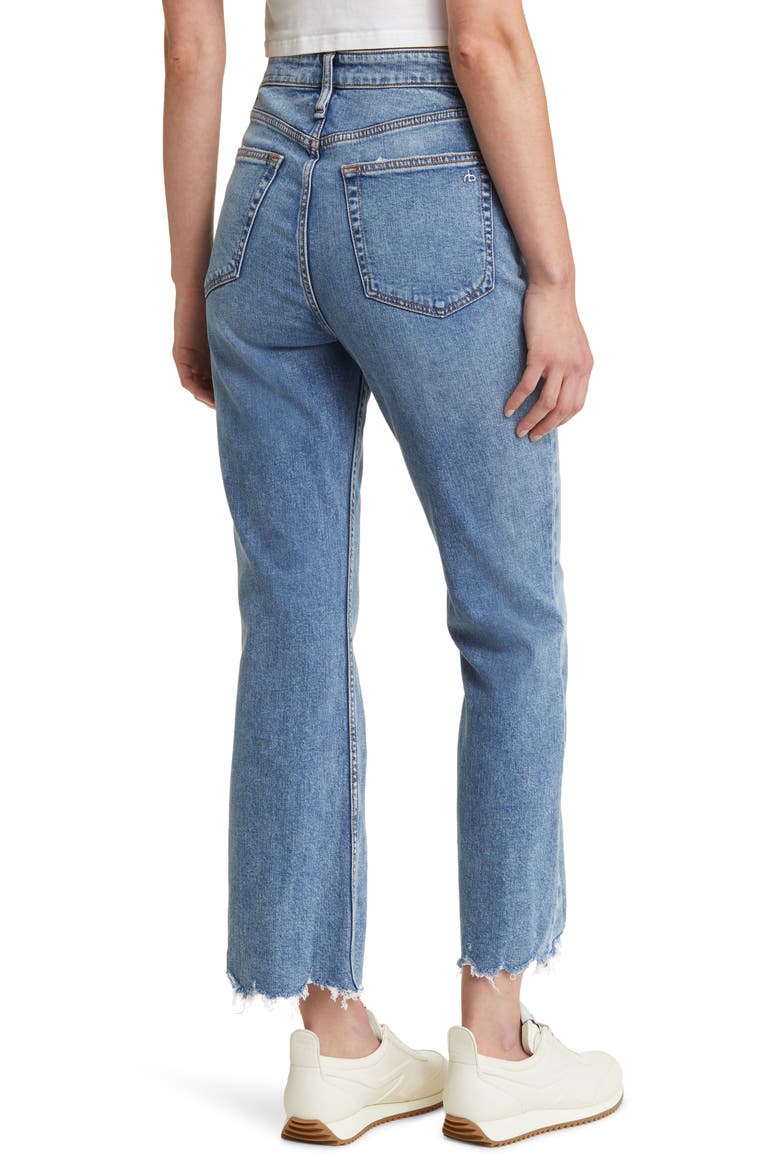 Casey Raw Hem High Waist Ankle Flare Jeans, Alternate, color, ELDORIS