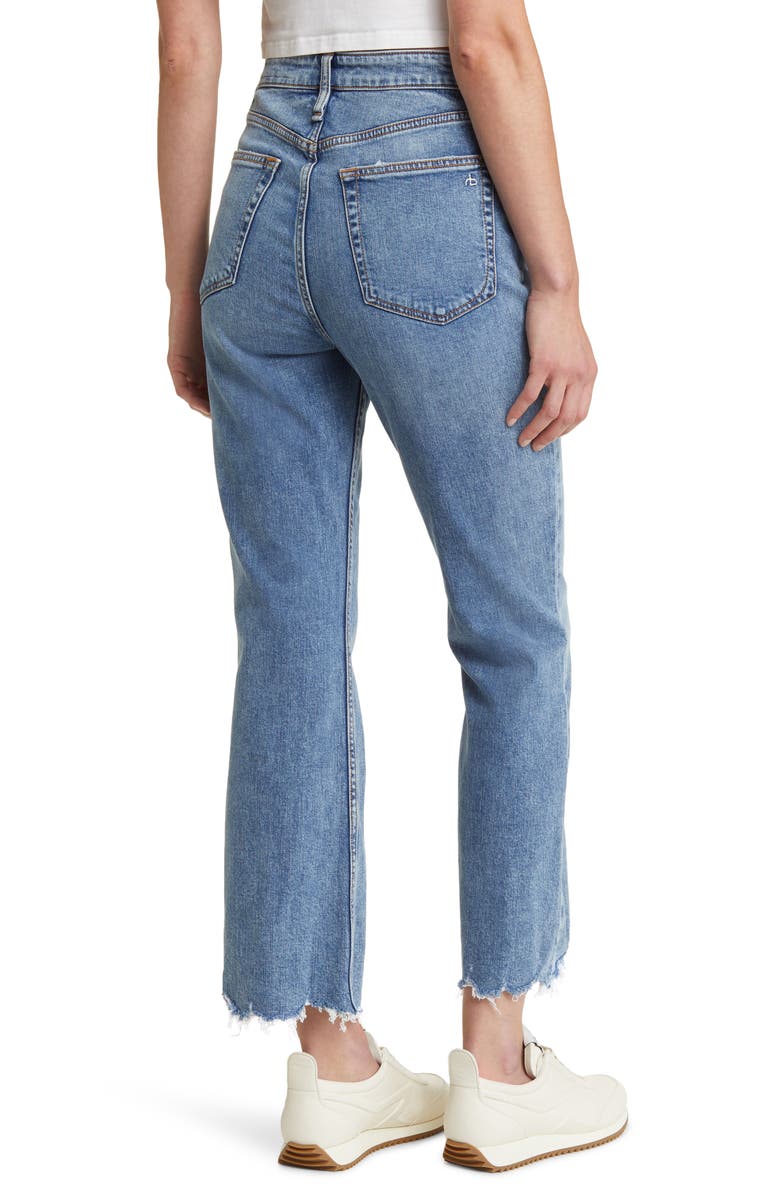 rag & bone Casey Raw Hem High Waist Ankle Flare Jeans, Alternate, color, 