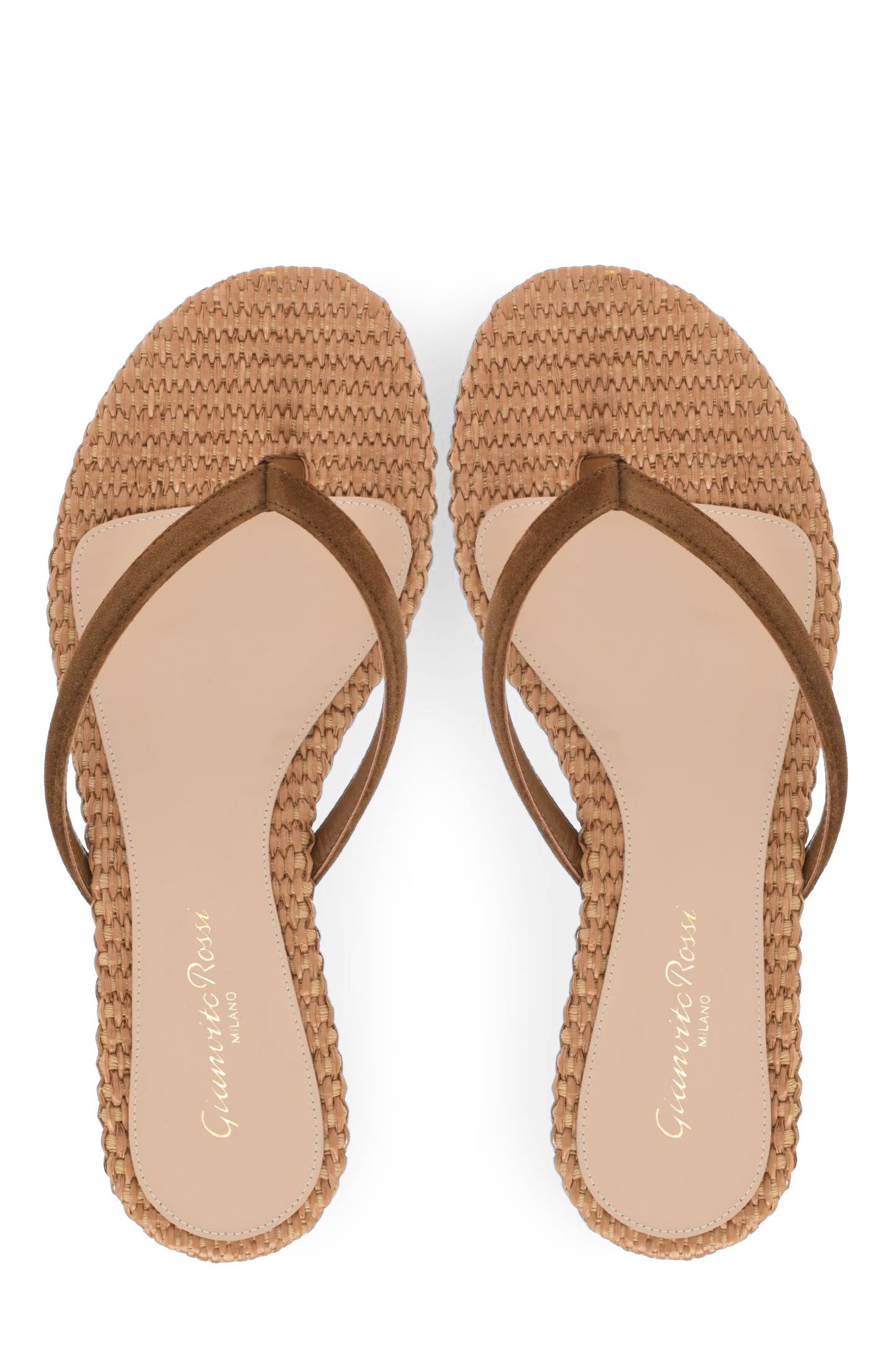 Calypso Thong, Alternate, color, Brown Suede Leather