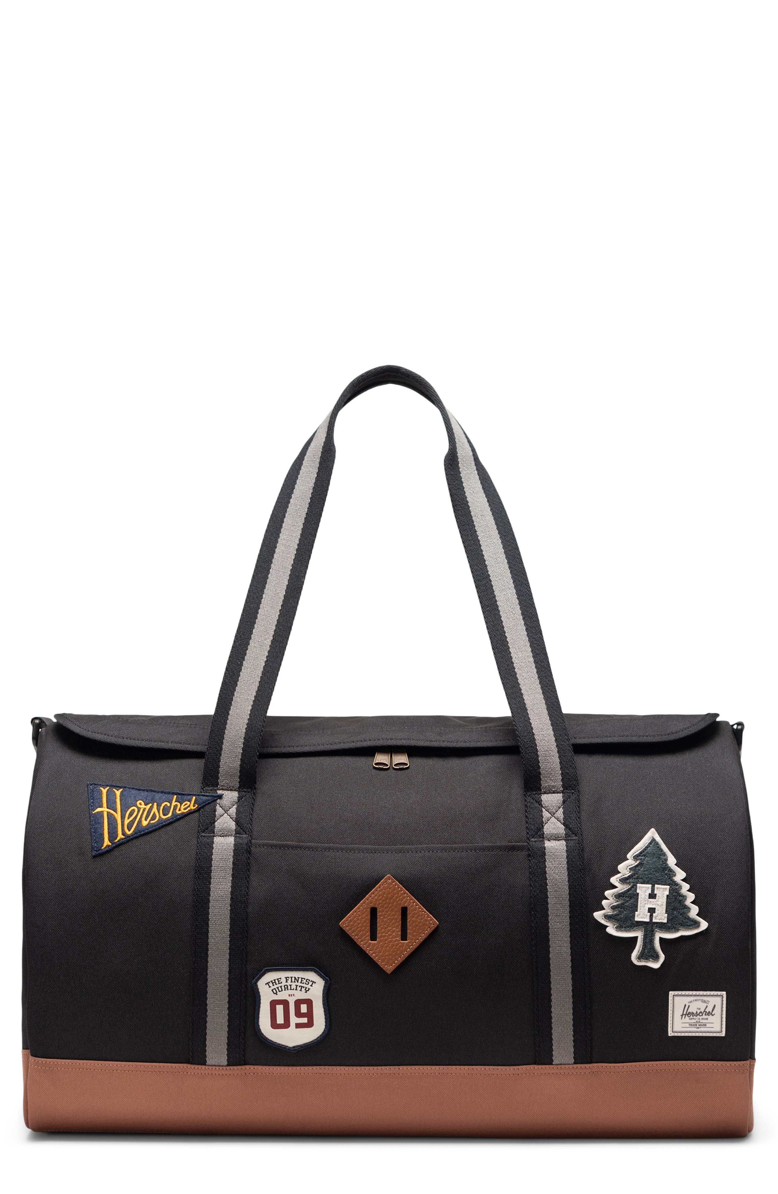 Herschel Supply Co. Heritage Duffle Bag, Main, color, Patches Black