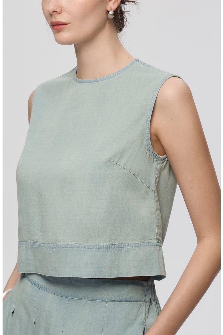 Amaia Shell Top, Alternate, color, Chambray Blue