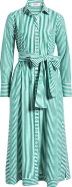 SHIRTY Sybil Stripe Long Sleeve Cotton Shirtdress