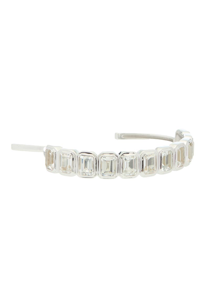 Ray of Light Quatrum Sterling Silver & White Topaz Cuff Bracelet, Alternate, color, WHITE TOPAZ