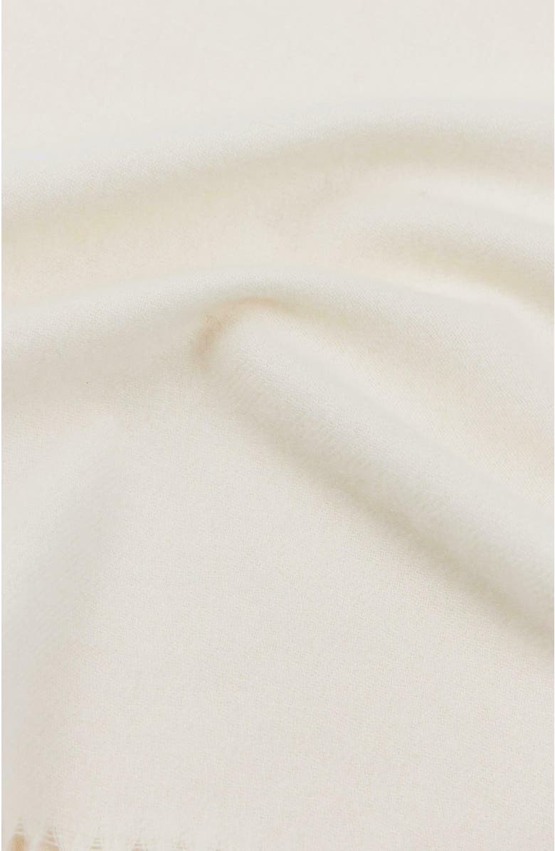 GOBI Mongolian Cashmere Cashmere Fringed Scarf, Alternate, color, White