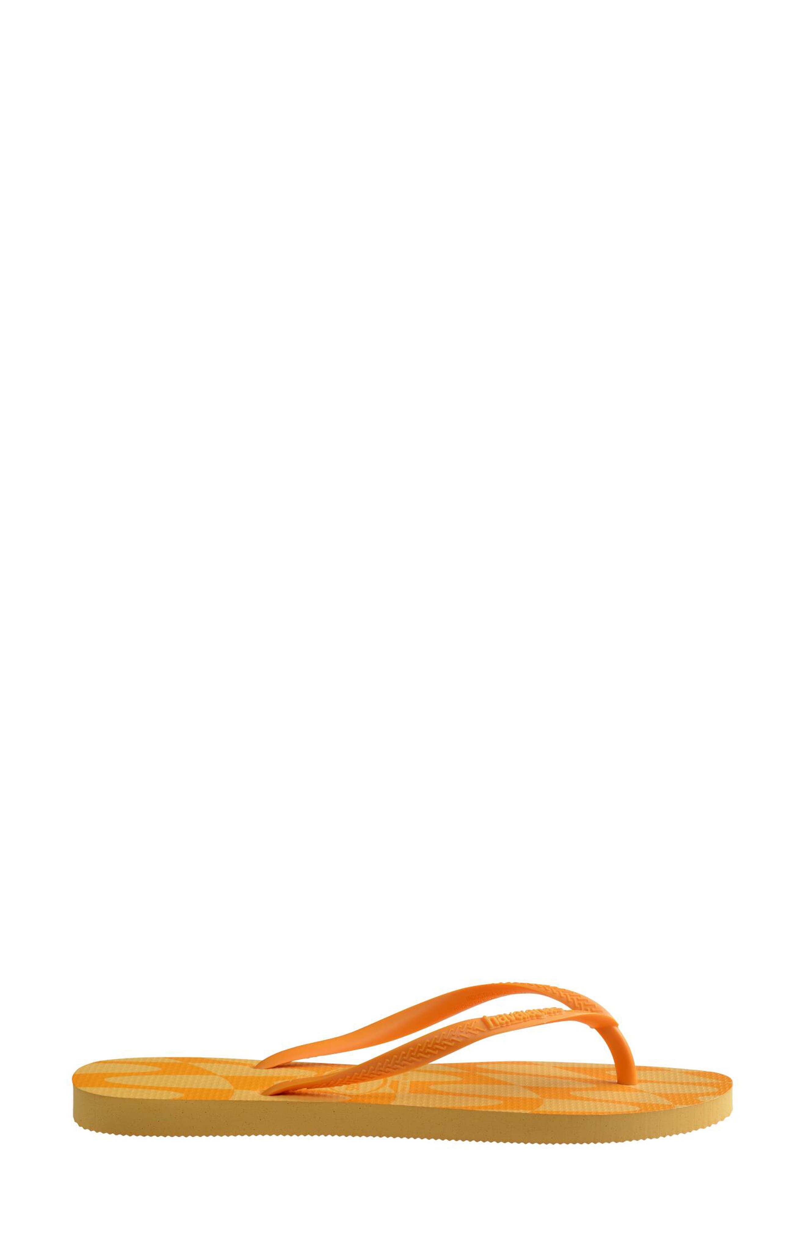 Havaianas Distorted Wave Flip Flop, Alternate, color, Caja Yellow