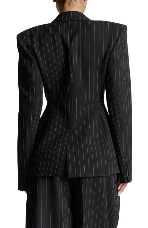 Naked Wardrobe Pinstripe Blazer In Black