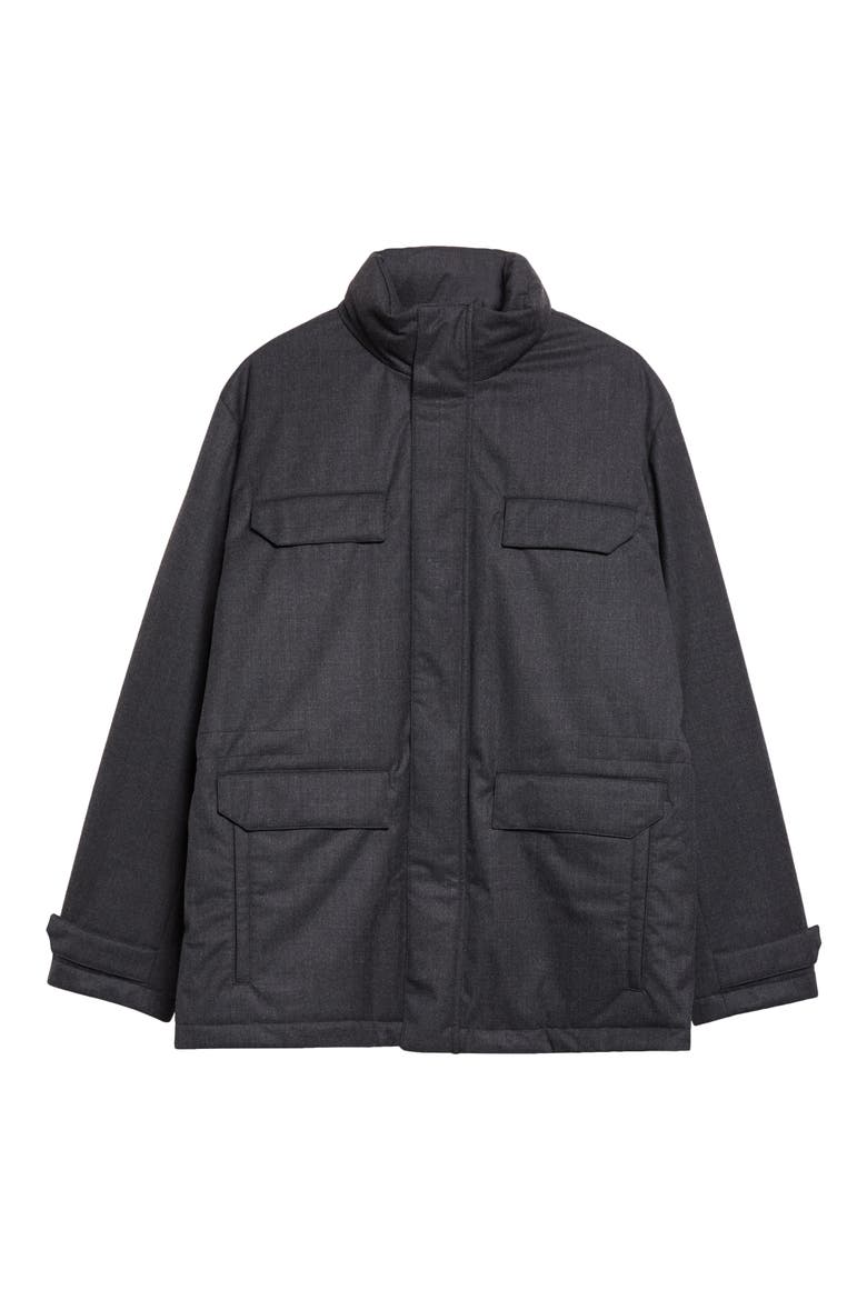 Ultralight Wool Blend Field Jacket, Alternate, color, 9487 CHARCOAL