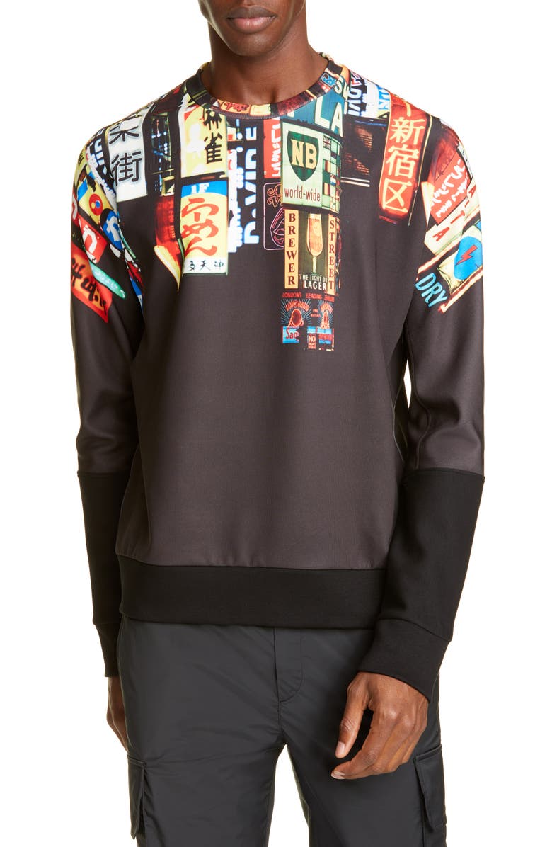 Neil Barrett Runway Street Graphic Sweatshirt, Main, color,