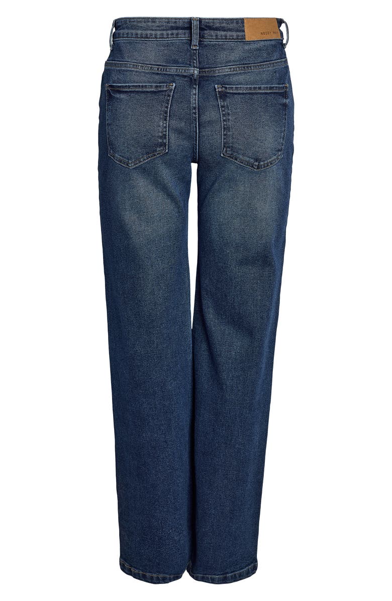 Noisy may Yolanda Studded Low Rise Wide Leg Jeans, Alternate, color, Medium Blue Denim