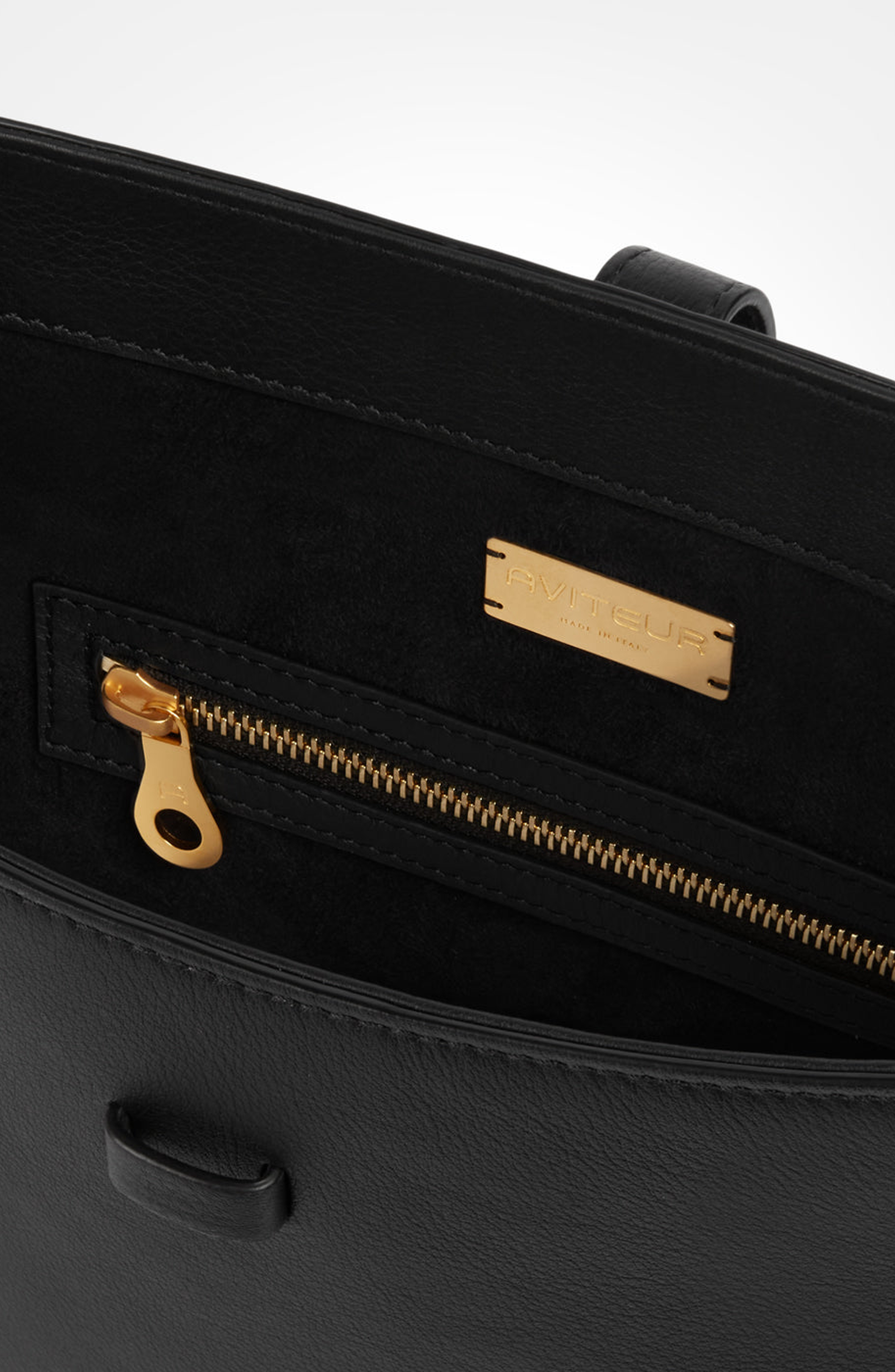 Aviteur Gigi Signature Weave Calfskin Shoulder Bag, Alternate, color, Black