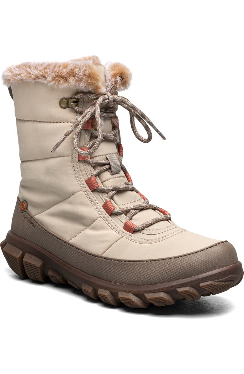 Bogs Cedar Quilted Waterproof Boot, Main, color, Oatmeal