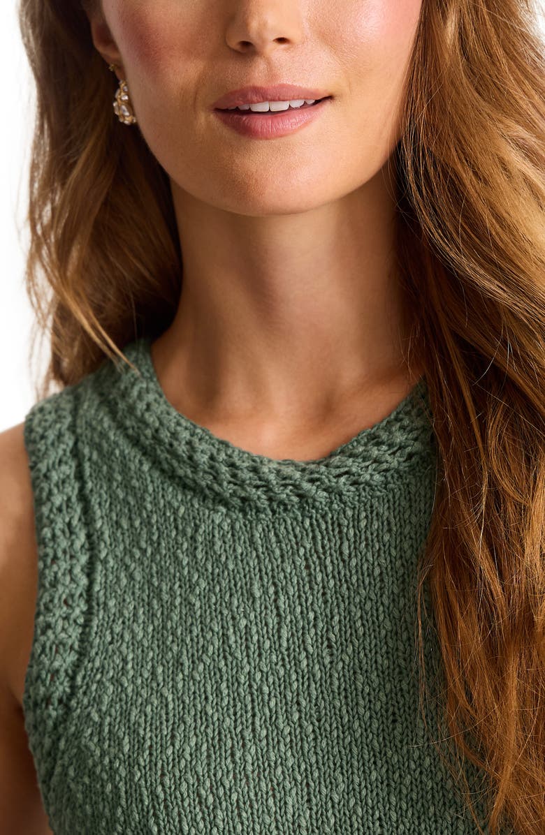 Tommy Bahama Crochet Edge Cotton & Linen Sweater Tank, Alternate, color, 