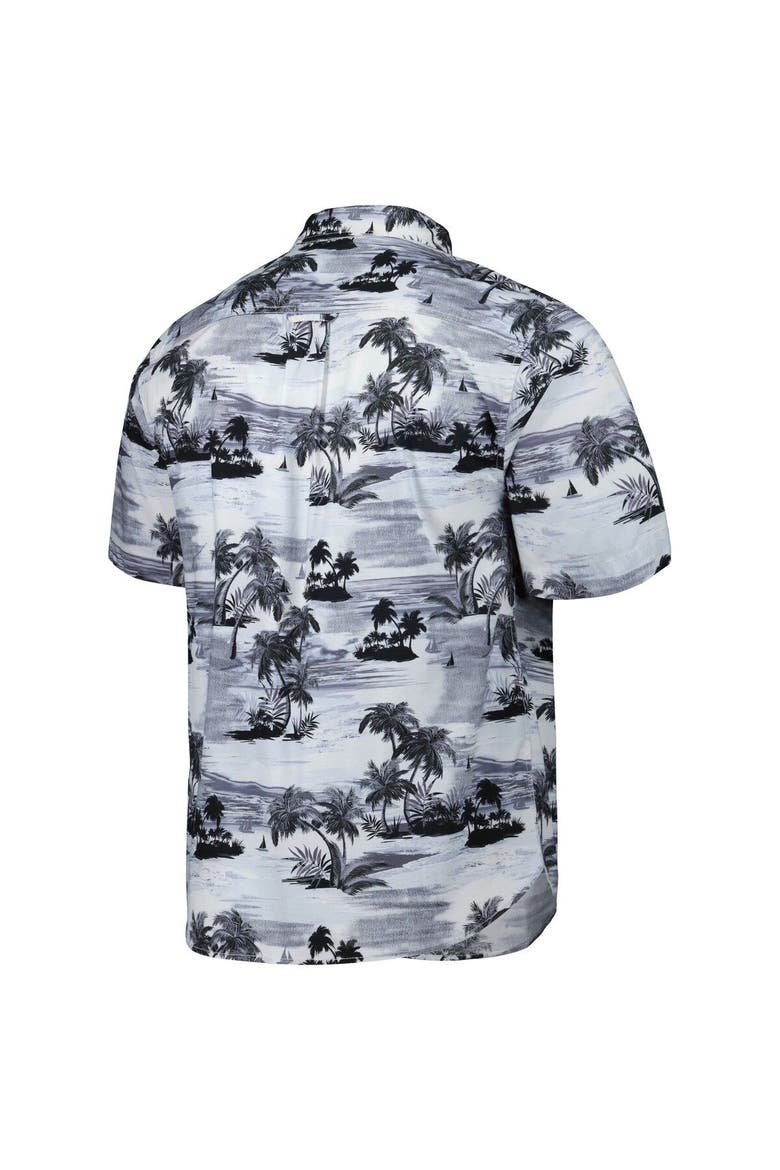 Men's Tommy Bahama Black Wake Forest Demon Deacons Tropical Horizons Button-Up Shirt, Alternate, color, Black