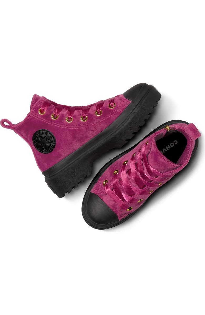 Converse Chuck Taylor<sup>®</sup> All Star<sup>®</sup> Velvet Lug Hi Sneaker, Alternate, color,