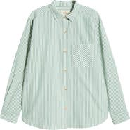 Marine Layer Abbey Stripe Cotton Poplin Button-Up Shirt